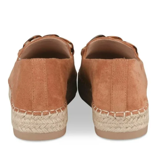 Espadrilles Plateforme MARRON Femme Motif Chaîne A Enfiler