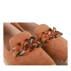 Espadrilles Plateforme MARRON Femme Motif Chaîne A Enfiler