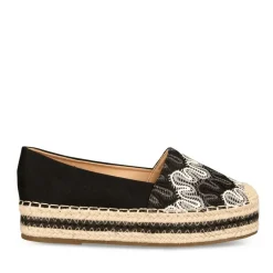 Espadrilles Plateforme NOIR Femme A Enfiler