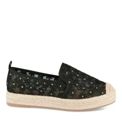 Espadrilles Plateforme NOIR Femme Motif Uni A Enfiler