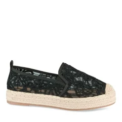 Espadrilles Plateforme NOIR Femme Motif Uni A Enfiler