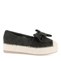 Espadrilles Plateforme NOIR Femme Motif Uni A Enfiler
