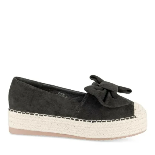 Espadrilles Plateforme NOIR Femme Motif Uni A Enfiler