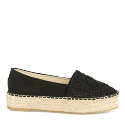 Espadrilles Plateforme NOIR Femme Motif Uni A Enfiler