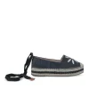 Espadrilles Plateforme NOIR Femme Motif Fleuri A Enfiler