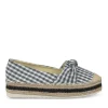 Espadrilles Plateforme NOIR Femme Motif Carreaux A Enfiler