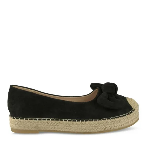 Espadrilles Plateforme NOIR Femme Motif Uni A Enfiler