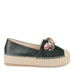 Espadrilles Plateforme NOIR Femme A Enfiler