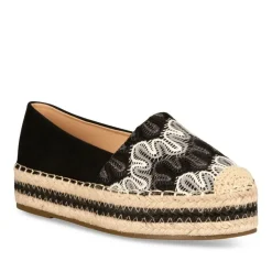 Espadrilles Plateforme NOIR Femme A Enfiler