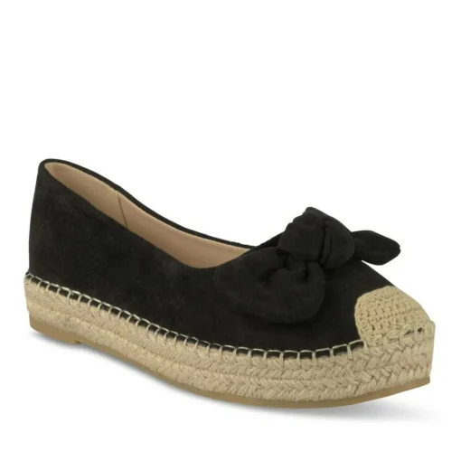 Espadrilles Plateforme NOIR Femme Motif Uni A Enfiler