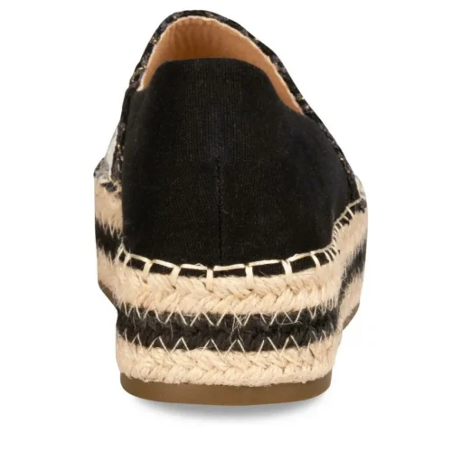 Espadrilles Plateforme NOIR Femme A Enfiler