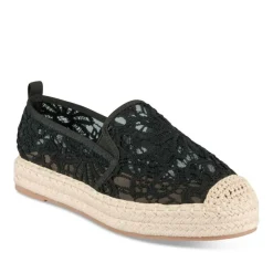 Espadrilles Plateforme NOIR Femme Motif Uni A Enfiler