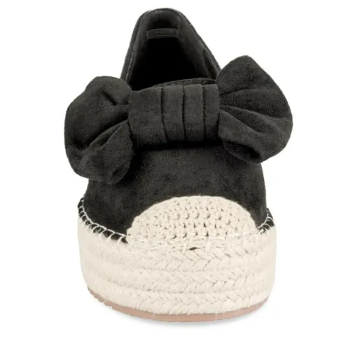 Espadrilles Plateforme NOIR Femme Motif Uni A Enfiler