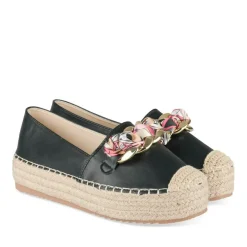 Espadrilles Plateforme NOIR Femme A Enfiler
