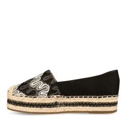 Espadrilles Plateforme NOIR Femme A Enfiler