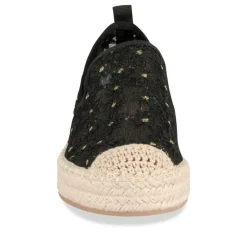 Espadrilles Plateforme NOIR Femme Motif Uni A Enfiler