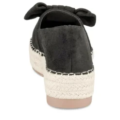 Espadrilles Plateforme NOIR Femme Motif Uni A Enfiler