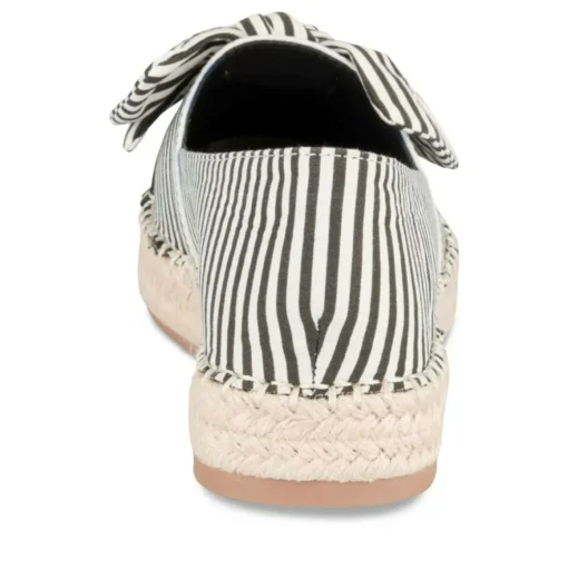 Espadrilles Plateforme NOIR Femme Motif Rayures A Enfiler