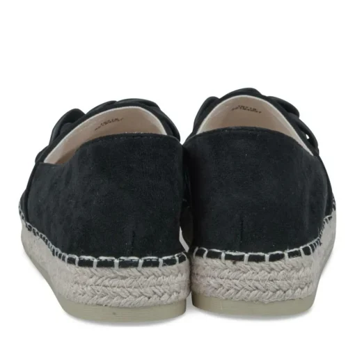 Espadrilles Plateforme NOIR Femme Motif Chaîne A Enfiler