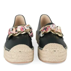 Espadrilles Plateforme NOIR Femme A Enfiler