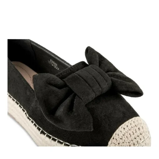 Espadrilles Plateforme NOIR Femme Motif Uni A Enfiler