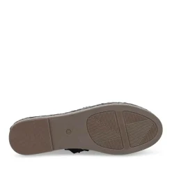 Espadrilles Plateforme NOIR Femme Motif Fleuri A Enfiler