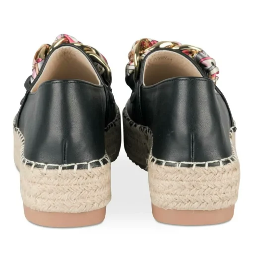Espadrilles Plateforme NOIR Femme A Enfiler