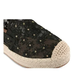 Espadrilles Plateforme NOIR Femme Motif Uni A Enfiler