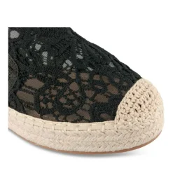 Espadrilles Plateforme NOIR Femme Motif Uni A Enfiler