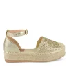 Espadrilles Plateforme OR Femme Motif Uni A Enfiler