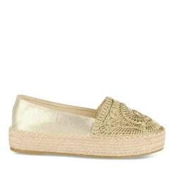 Espadrilles Plateforme OR Femme Motif Uni A Enfiler