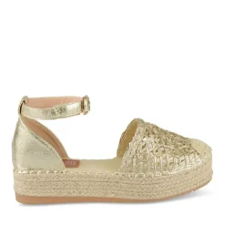 Espadrilles Plateforme OR Femme Motif Uni A Enfiler