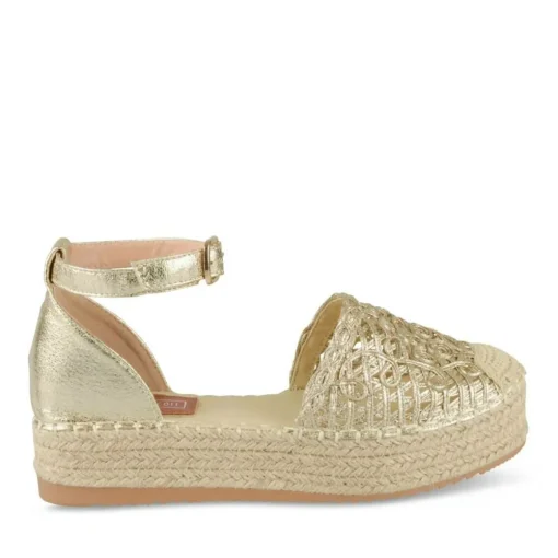 Espadrilles Plateforme OR Femme Motif Uni A Enfiler