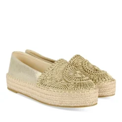 Espadrilles Plateforme OR Femme Motif Uni A Enfiler