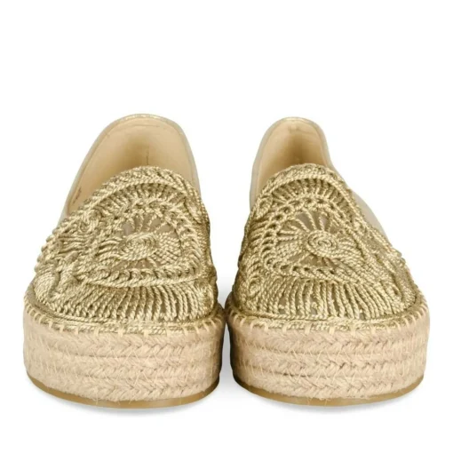 Espadrilles Plateforme OR Femme Motif Uni A Enfiler