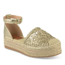 Espadrilles Plateforme OR Femme Motif Uni A Enfiler