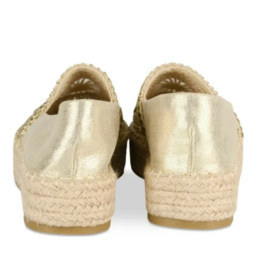 Espadrilles Plateforme OR Femme Motif Uni A Enfiler