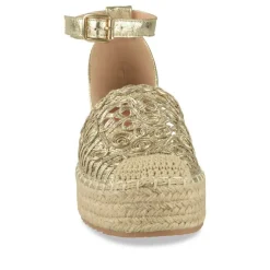 Espadrilles Plateforme OR Femme Motif Uni A Enfiler