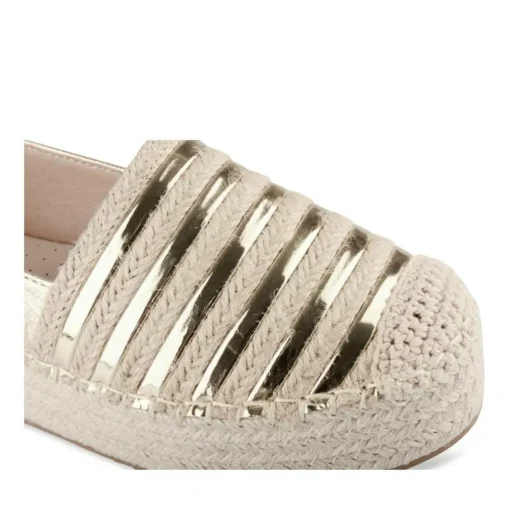 Espadrilles Plateforme OR Femme Motif Rayures A Enfiler