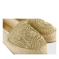 Espadrilles Plateforme OR Femme Motif Uni A Enfiler