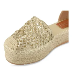 Espadrilles Plateforme OR Femme Motif Uni A Enfiler