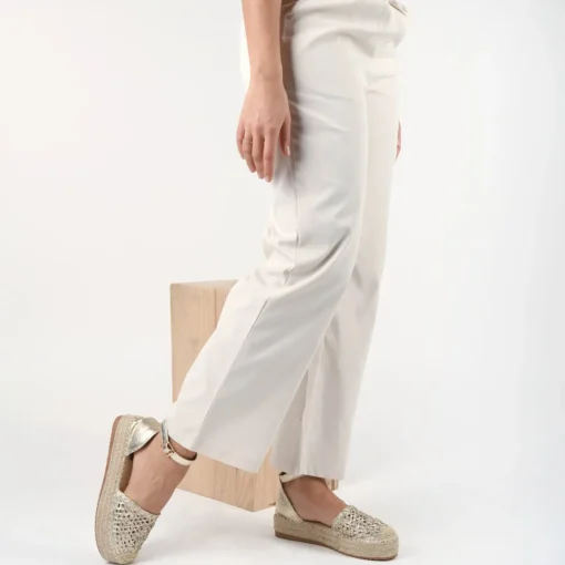 Espadrilles Plateforme OR Femme Motif Uni A Enfiler