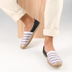 Espadrilles ROUGE Homme Motif Uni A Enfiler