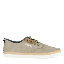 Espadrilles VERT Homme Motif Uni Lacets
