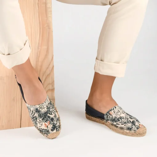 Espadrilles VERT Homme Motif Uni A Enfiler