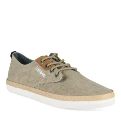 Espadrilles VERT Homme Motif Uni Lacets