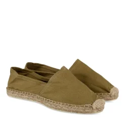 Espadrilles VERT Homme Motif Uni A Enfiler