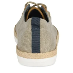 Espadrilles VERT Homme Motif Uni Lacets
