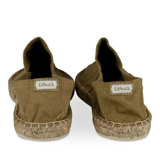 Espadrilles VERT Homme Motif Uni A Enfiler