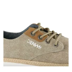 Espadrilles VERT Homme Motif Uni Lacets